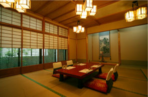 日本庭園を臨む特別室写真